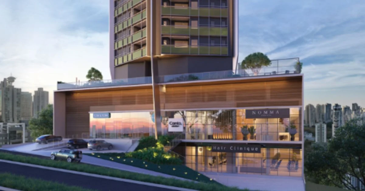 Mirá Vale do Sereno, lançamento mixed-use de R$ 132 milhões em Nova Lima, Somattos e Pentagna com 73 aptos, 22 lojas e 16.372 m²