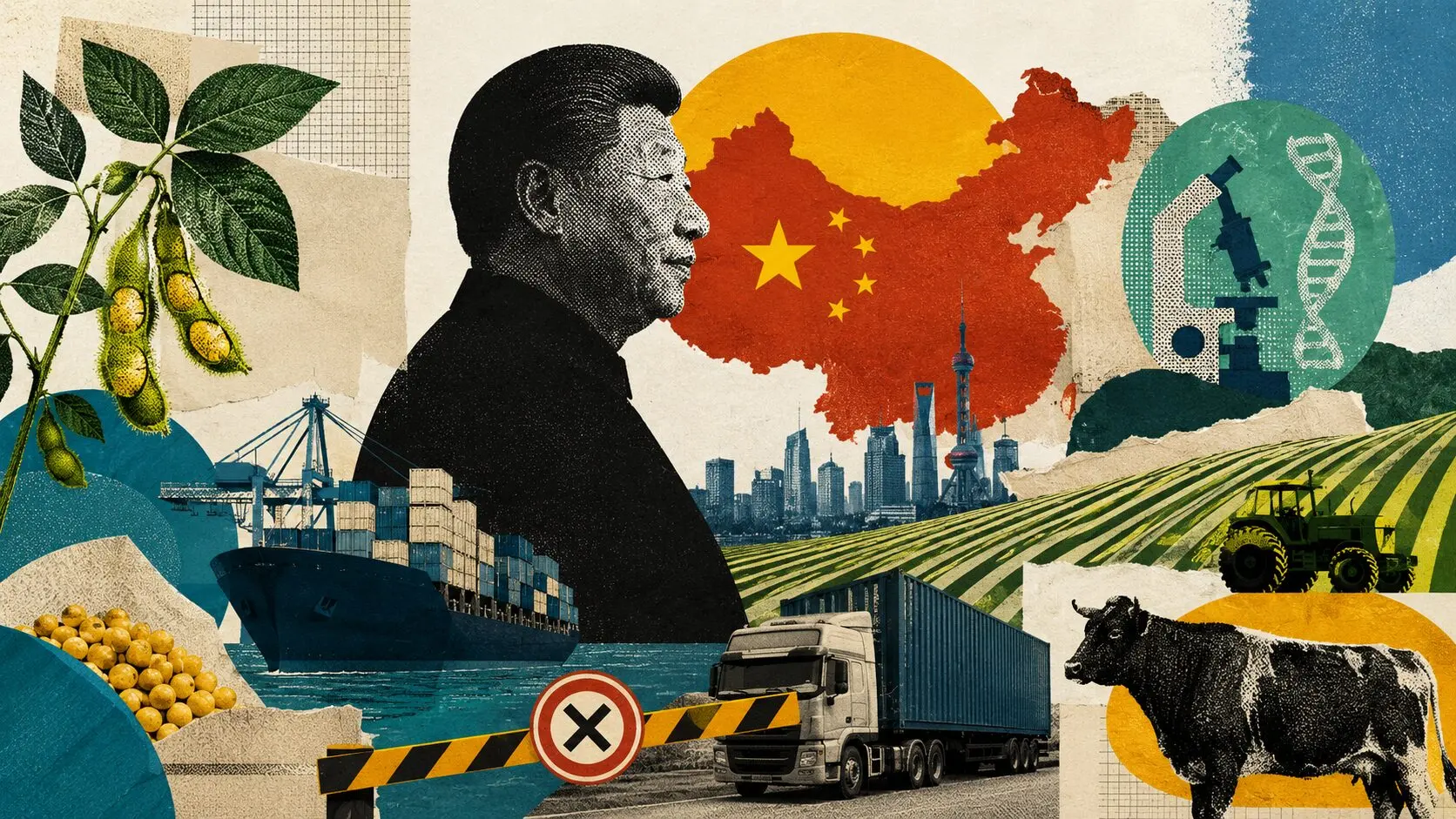 China Reduz Importações de Alimentos: Agronegócio Brasileiro em Alerta com Novo Plano Quinquenal de Xi Jinping